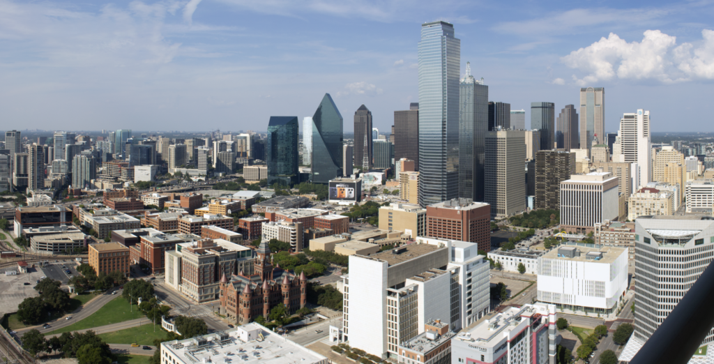 Dallas skyline viewed from Reunion Tower