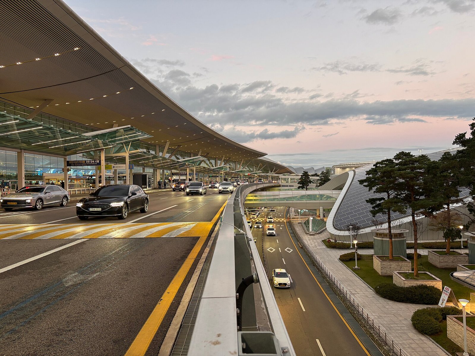 Incheon International Airport in the evening