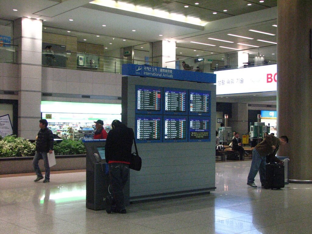 Arrival terminal at Incheon Airport
